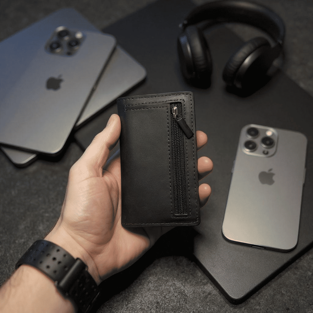 LumoAuras Shield — Slim RFID-Blocking Metal Wallet