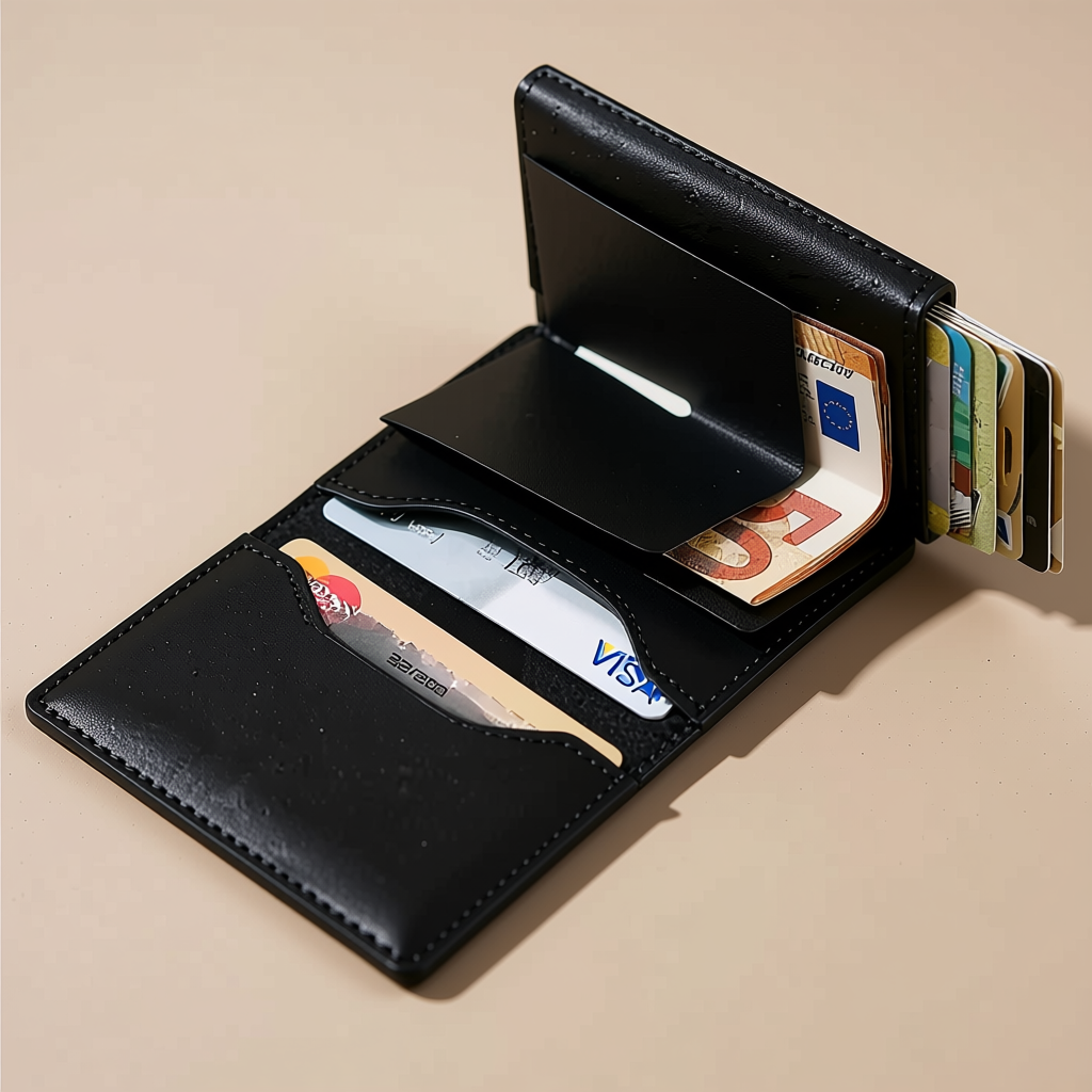 LumoAuras Shield — Slim RFID-Blocking Metal Wallet