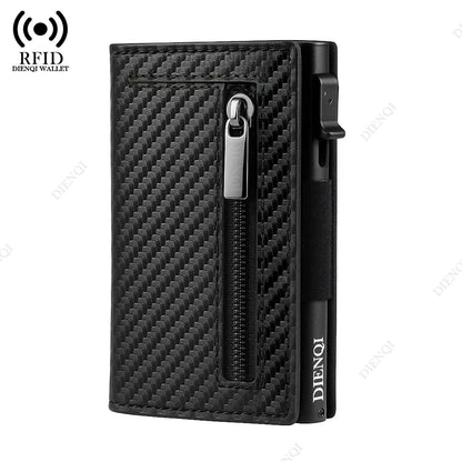 LumoAuras Shield — Slim RFID-Blocking Metal Wallet