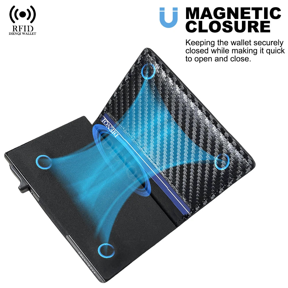 LumoAuras Shield — Slim RFID-Blocking Metal Wallet